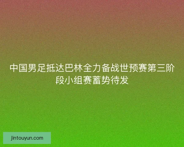 中国男足抵达巴林全力备战世预赛第三阶段小组赛蓄势待发 中国男足抵达巴林全力备战世预赛第三阶段小组赛蓄势待发